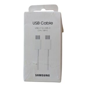 Nn7. Samsung USB Cable USB-C to USB-C (3A, 1.8m)‎ - White